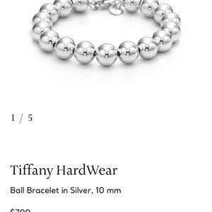 Tiffany & Co. HardWear Silver Bead Bracelet Authentic